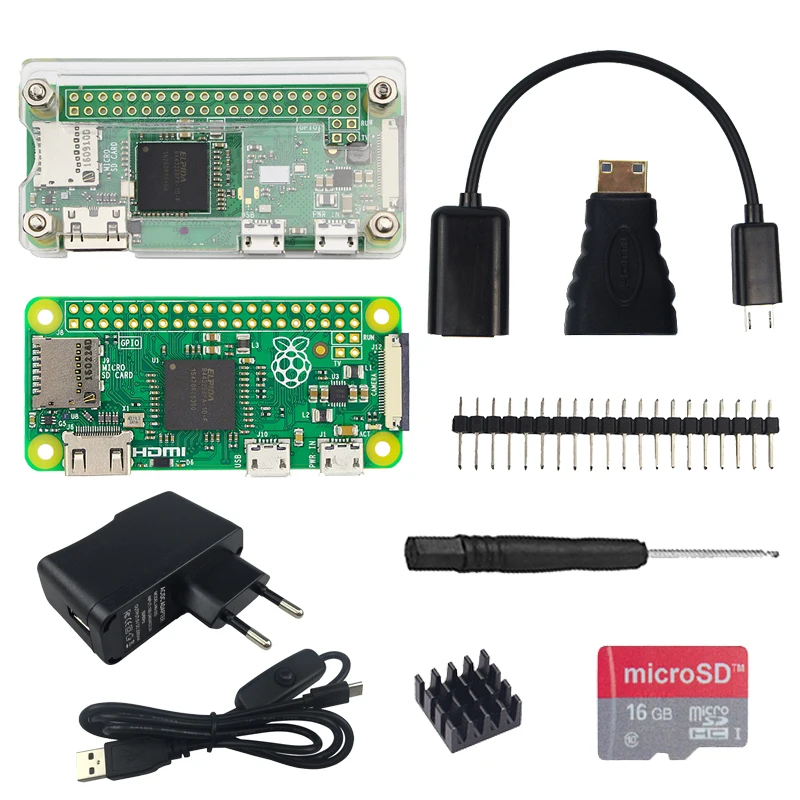 New Raspberry Pi Zero V1.3 Starter kit+Acrylic Case+Heat Sink+20 pin GPIO Header+Screwdriver+Power Supply+16G SD Card/5MP Camera
New Raspberry Pi Zero V1.3 Starter kit+Acrylic Case+Heat Sink+20 pin GPIO Header+Screwdriver+Power Supply+16G SD Card/5MP Camera