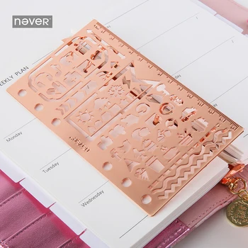 NEVER Stationery Planner Stencils Ruler Notebook Diary multi-function stainless steel Ruler for graffiti drawing School Supplies 
NEVER Stationery Planner Stencils Ruler Notebook Diary multi-function stainless steel Ruler for graffiti drawing School Supplies