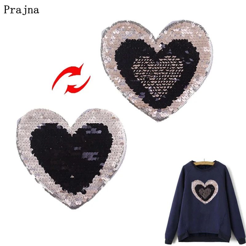 Prajna Heart Patch Reversible Sequin Patches Sew On Clothing Big Stickers Clothes DIY Jeans Dress Bags Iron On Application Biker
Prajna Heart Patch Reversible Sequin Patches Sew On Clothing Big Stickers Clothes DIY Jeans Dress Bags Iron On Application Biker