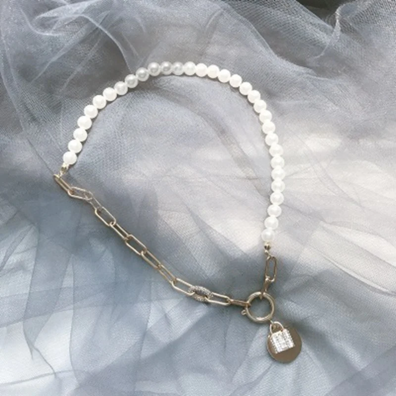 Summer Trendy Necklace Simulated Pearl Pendant Necklace kolye Clavicle Women Jewelry Fashion Collares AB Style Metal Necklace
Summer Trendy Necklace Simulated Pearl Pendant Necklace kolye Clavicle Women Jewelry Fashion Collares AB Style Metal Necklace
