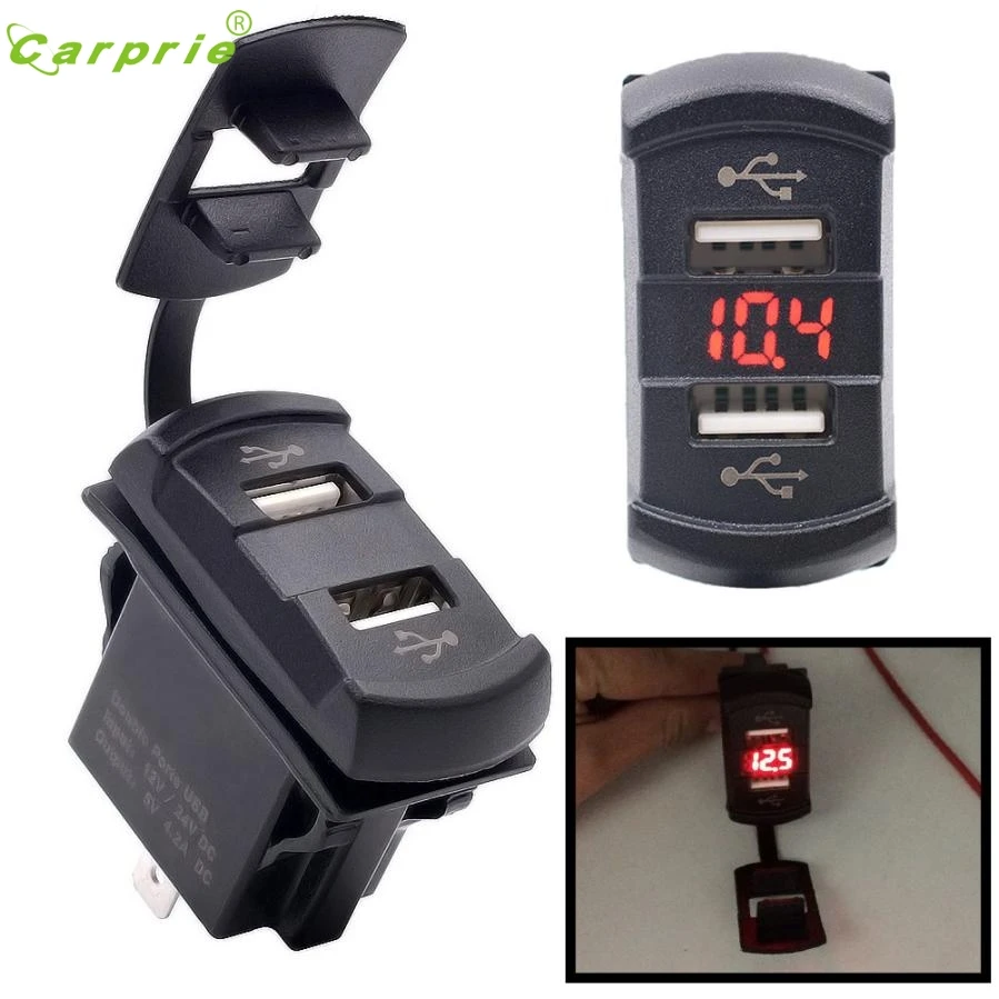 pretty 12V Dual Port USB Charger Socket Voltage Voltmeter Rocker Switch Panel Car Boat fe7A
pretty 12V Dual Port USB Charger Socket Voltage Voltmeter Rocker Switch Panel Car Boat fe7A