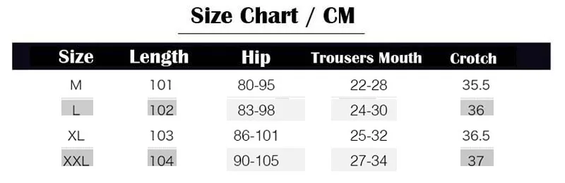 Maternity Pants Size Chart