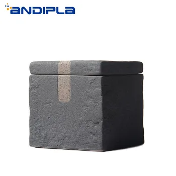 Black Zen Japanese Style Vintage Coarse Pottery Tea Cans Portable Sealed Jar Square Tea Caddy Storage Spice Tea Boxes Home Decor
Black Zen Japanese Style Vintage Coarse Pottery Tea Cans Portable Sealed Jar Square Tea Caddy Storage Spice Tea Boxes Home Decor