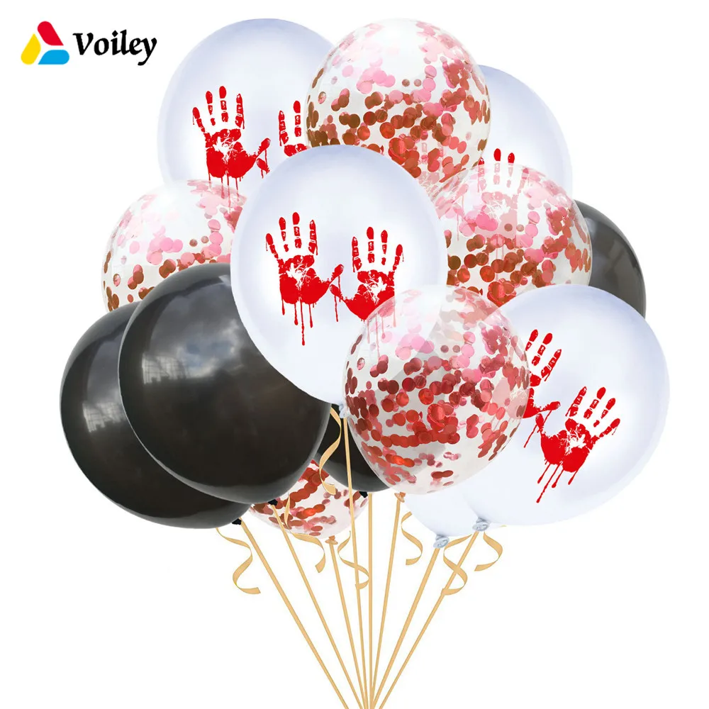 15pcs Blood Handprint Footprint Glitter Confetti Latex Balloons Halloween Decorations Kids Favor Horror Theme Party Supplies,Q
15pcs Blood Handprint Footprint Glitter Confetti Latex Balloons Halloween Decorations Kids Favor Horror Theme Party Supplies,Q