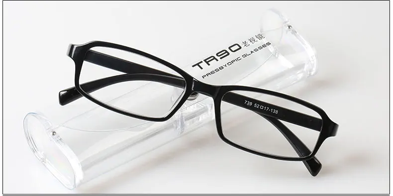 

TR90 Reading glasses men women Ultra light high toughness resin portable with glasses case +1.0 +1.5 +2.0 +2.5 +3.0 +3.5 +4.0