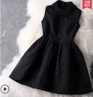 2019 hot sale!Europe style sleeveless autumn winter basic dress spring tank dress pearl stand collar women ball gown dress F0307
2019 hot sale!Europe style sleeveless autumn winter basic dress spring tank dress pearl stand collar women ball gown dress F0307