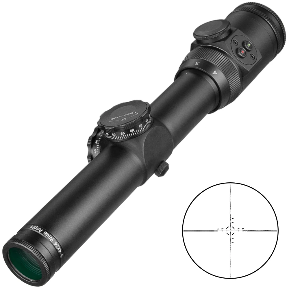 EB 1-4x24 Wide Angle Hunting Riflescope Illuminated Red Green Dot Sight Button Edition Sniper Optical Scope For Rifles Airguns
EB 1-4x24 Wide Angle Hunting Riflescope Illuminated Red Green Dot Sight Button Edition Sniper Optical Scope For Rifles Airguns