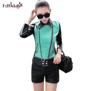 Fdfklak Chaqueta mujer new slim leather jacket women moto pu leather coat female fashion short women's jackets plus size 3XL
Fdfklak Chaqueta mujer new slim leather jacket women moto pu leather coat female fashion short women's jackets plus size 3XL