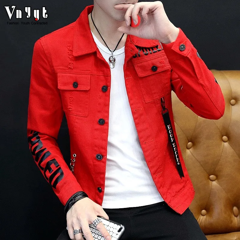 Wholesale 2019 Men's handsome Denim jacket men Slim Cowboy clothing spring autumn hip hop washing men's letter printed coat
Wholesale 2019 Men's handsome Denim jacket men Slim Cowboy clothing spring autumn hip hop washing men's letter printed coat