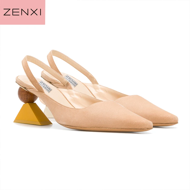 Sexy Pointed Toe Women Slingbacks Pumps Black Suede Formal Dress Party Valentine Sandals Strange High Heels Ladies Wedding Shoes
Sexy Pointed Toe Women Slingbacks Pumps Black Suede Formal Dress Party Valentine Sandals Strange High Heels Ladies Wedding Shoes