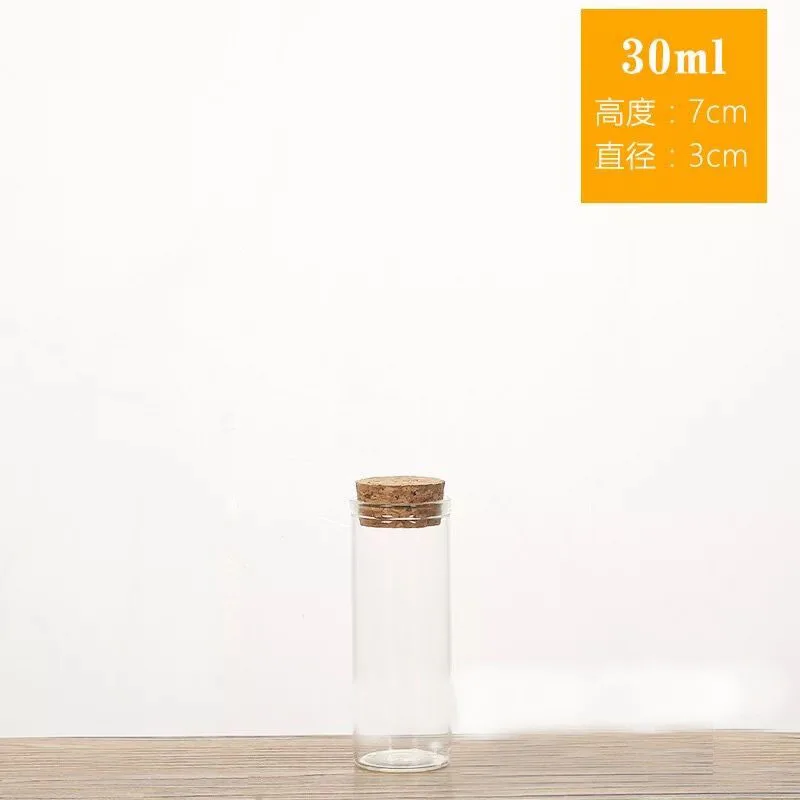 100pcs/lot 30*70mm 30ml Transparent Glass Test Tube Vials Terrarium Bottles with Cork Stopper Glass Container Wedding Home Decor
100pcs/lot 30*70mm 30ml Transparent Glass Test Tube Vials Terrarium Bottles with Cork Stopper Glass Container Wedding Home Decor