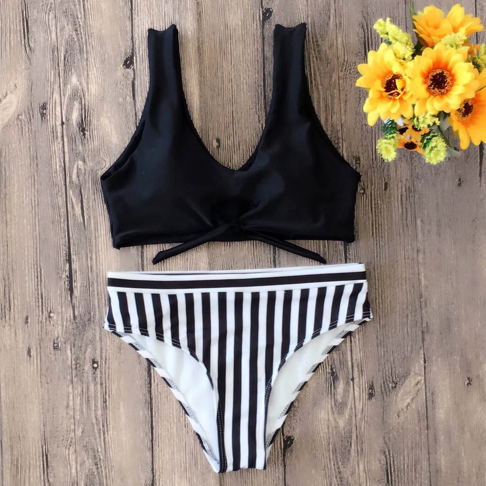 Women Summer Striped Bikini Crop Top with Pants Backless Middle Waist Bathing Suit WHShopping
Women Summer Striped Bikini Crop Top with Pants Backless Middle Waist Bathing Suit WHShopping