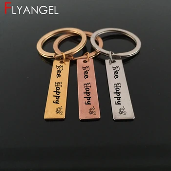 Fashion Motivational Keychain Engraved Be Happly Bee Key Holder High Quality Stainless Steel Keyring Autistic Child Gifts
Fashion Motivational Keychain Engraved Be Happly Bee Key Holder High Quality Stainless Steel Keyring Autistic Child Gifts