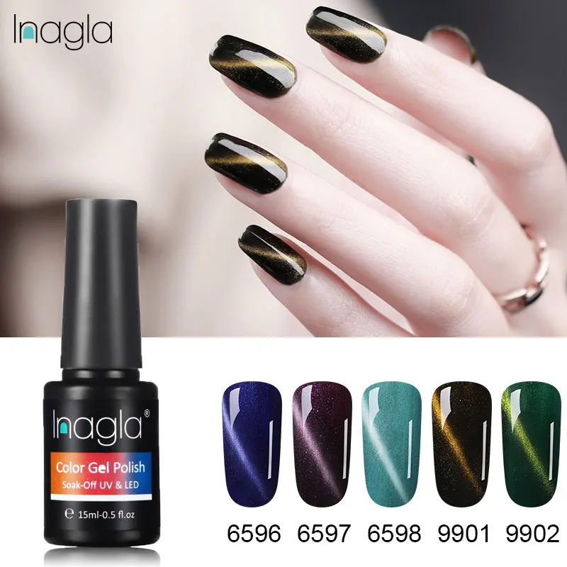 Inagla 15ml Cat Eye Nail Art Magnet Gel Polish UV Gel Varnish for Stamping 79 Colors Soak Off Base Top Coat Vernis Ongle Gel Lak
Inagla 15ml Cat Eye Nail Art Magnet Gel Polish UV Gel Varnish for Stamping 79 Colors Soak Off Base Top Coat Vernis Ongle Gel Lak