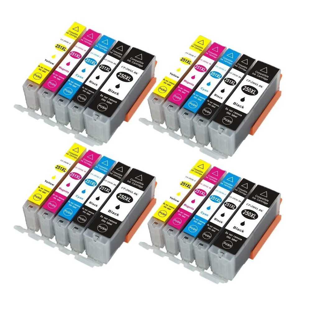 20x PGI-250 CLI-251 ink Cartridge Compatible for Canon PIXMA MX922 IP7220 IP8720 IX6820 MG5522 MG5420 MG5422 MG5520 MG5620
20x PGI-250 CLI-251 ink Cartridge Compatible for Canon PIXMA MX922 IP7220 IP8720 IX6820 MG5522 MG5420 MG5422 MG5520 MG5620