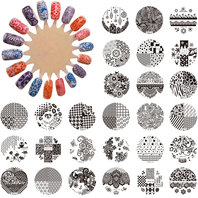 LCJ Hand-painted Original Design Round Stainles Steel DIY Image Stamping Nail Art Plates Templates Stencils 30 Styles For Choose
LCJ Hand-painted Original Design Round Stainles Steel DIY Image Stamping Nail Art Plates Templates Stencils 30 Styles For Choose