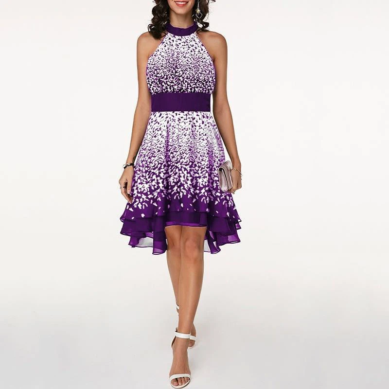 Womens Floral Halter dress Off Shoulder Sexy wedding Party Bridesmaid Formal slim summer print knee length A-line Dress vestido
Womens Floral Halter dress Off Shoulder Sexy wedding Party Bridesmaid Formal slim summer print knee length A-line Dress vestido