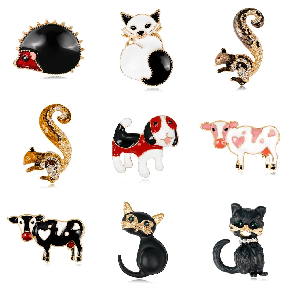 Enamel Pins Animal Brooch Cute Hedgehog Cow Cat Dog Squirrel Brooches For Women Accessories Clothes Pin Jewelry Gifts
Enamel Pins Animal Brooch Cute Hedgehog Cow Cat Dog Squirrel Brooches For Women Accessories Clothes Pin Jewelry Gifts