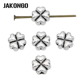 JAKONGO Antique Silver Plated Clover Spacer Beads for Jewelry Making Bracelet DIY Accessories Craft 25pcs
JAKONGO Antique Silver Plated Clover Spacer Beads for Jewelry Making Bracelet DIY Accessories Craft 25pcs