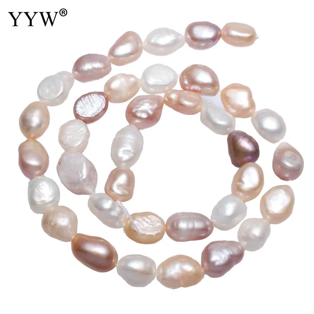 

Cultured Baroque Freshwater Pearl Beads Nuggets natural mixed colors 8-9mm Approx 0.8mm Sold Per Approx 15 Inch Strand