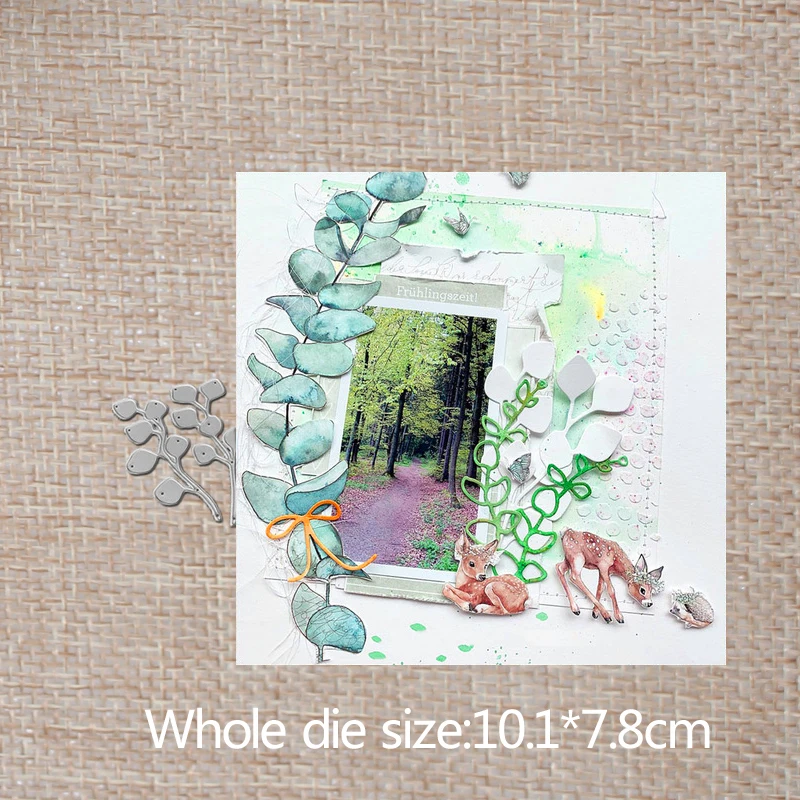 10.1*7.8cm Leaves branch new Metal Cutting Dies for card DIY Scrapbooking stencil Paper Craft Album template Dies
10.1*7.8cm Leaves branch new Metal Cutting Dies for card DIY Scrapbooking stencil Paper Craft Album template Dies