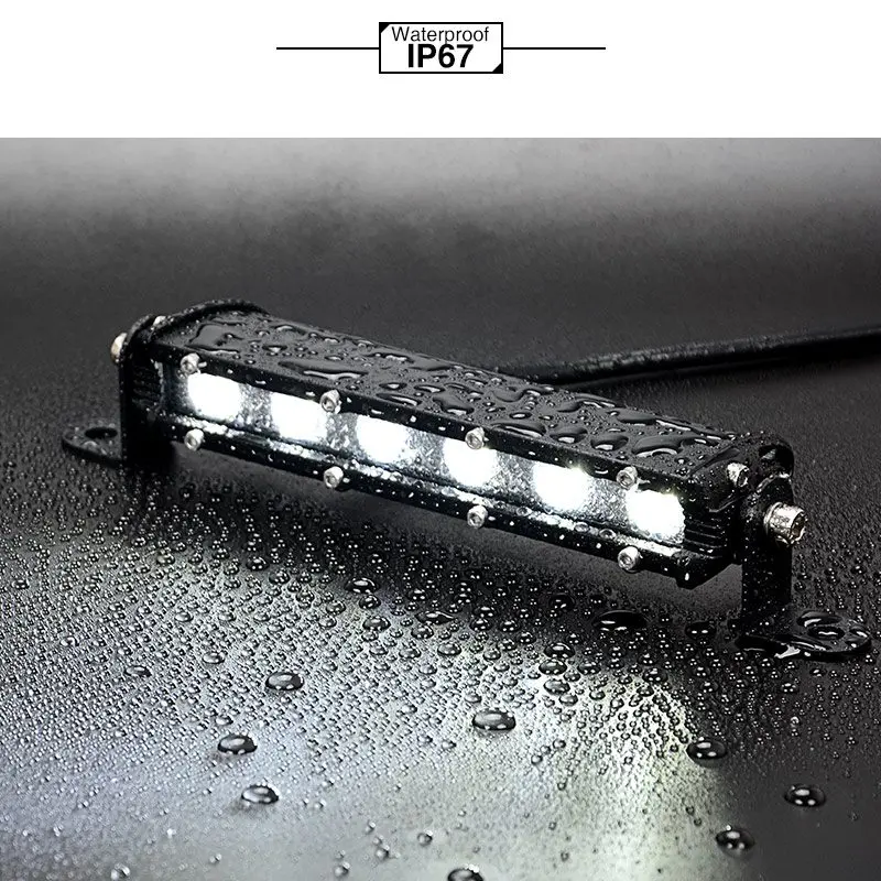 RACBOX-7-Slim-LED-Light-Bar-Single-Row-18W-Car-Motorcycle-Headlight-LED-DRL-Fog-Driving