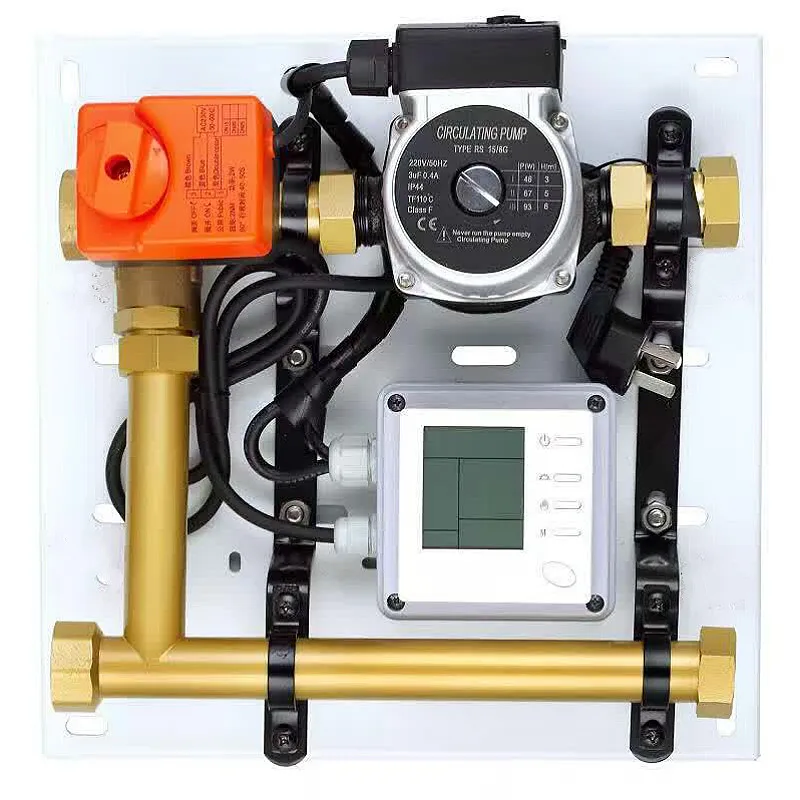 DN25 Water circulating pumps water manifold with water mixing valve thermostatic control value for radiant floor heating system
DN25 Water circulating pumps water manifold with water mixing valve thermostatic control value for radiant floor heating system