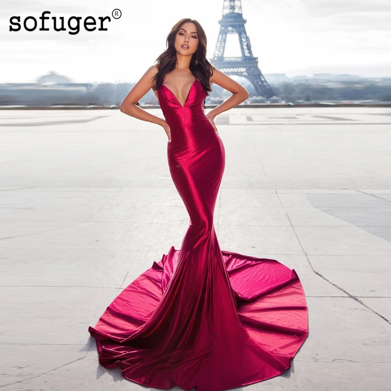 Burgundy Simple Satin Meimaid Evening Dress Prom Spaghetti Straps Dresses Backless Party Dress Vestidos De Festa
Burgundy Simple Satin Meimaid Evening Dress Prom Spaghetti Straps Dresses Backless Party Dress Vestidos De Festa