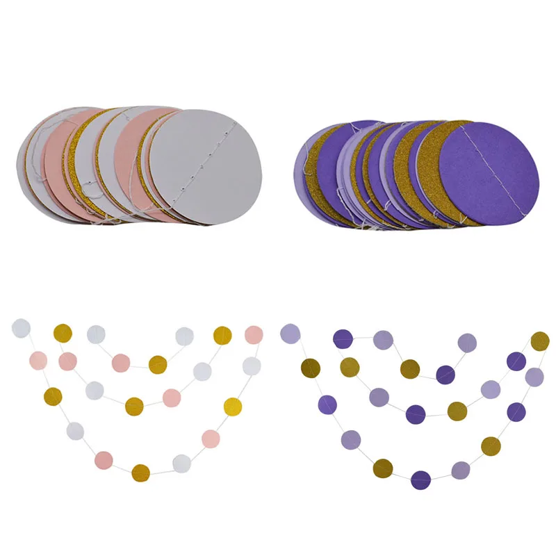 2m Circle Paper Garland Happy Birthday Bunting Hanging Banners Wedding Decoration String Streamers Dot Paper Flag Party Supplies
2m Circle Paper Garland Happy Birthday Bunting Hanging Banners Wedding Decoration String Streamers Dot Paper Flag Party Supplies