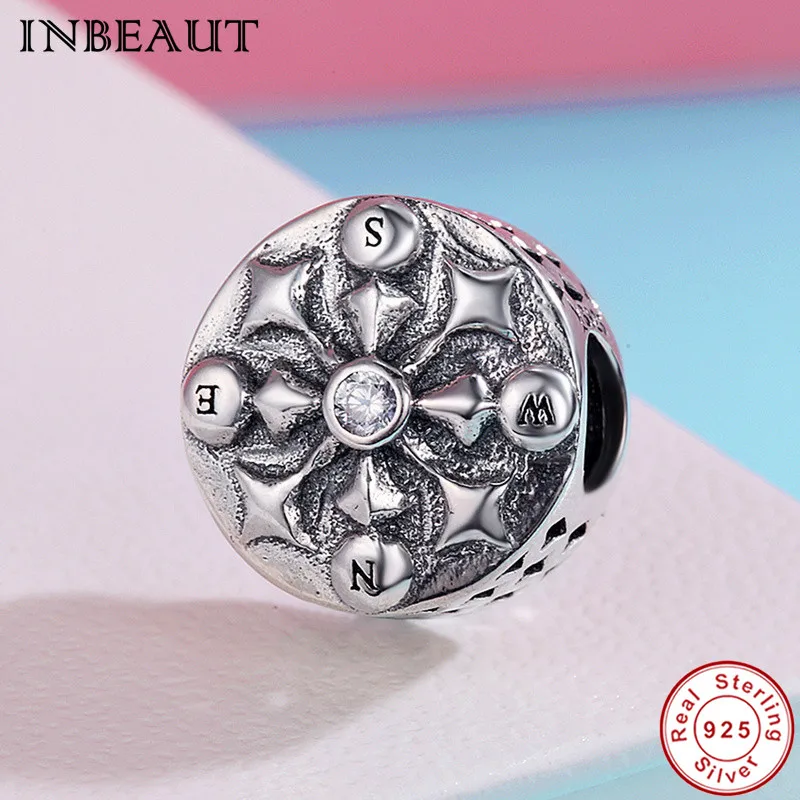 Vintage Compass Charm fit Pandora Bracelet 925 Sterling Silver Ancient Ocean Boat Sailing Navigation Beads for Jewelry Making
Vintage Compass Charm fit Pandora Bracelet 925 Sterling Silver Ancient Ocean Boat Sailing Navigation Beads for Jewelry Making