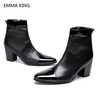 2018 New Arrival Luxury Mens High Heel Boots Men Ankle Chelsea Boots Black Italian Leather Male Shoes Chunky Motorcycle Man Boot 
2018 New Arrival Luxury Mens High Heel Boots Men Ankle Chelsea Boots Black Italian Leather Male Shoes Chunky Motorcycle Man Boot