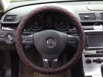 38CM Steering-wheel Cover Microfiber Leather Steering Wheel Covers Non-slip Skin Feel Car-cover Car-styling Accessories
38CM Steering-wheel Cover Microfiber Leather Steering Wheel Covers Non-slip Skin Feel Car-cover Car-styling Accessories