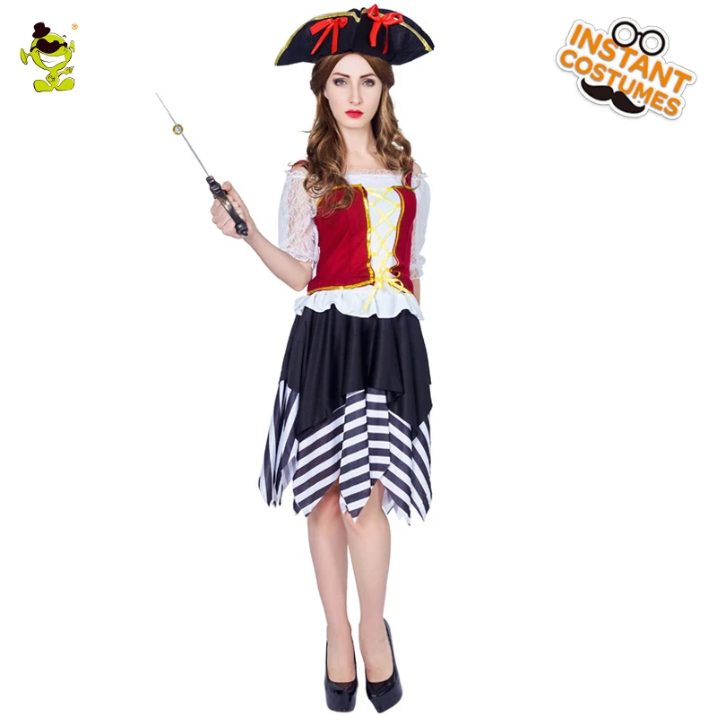 Buccaneer Fancy Dress Outfit IKALI Pirate Costume Role Play Set