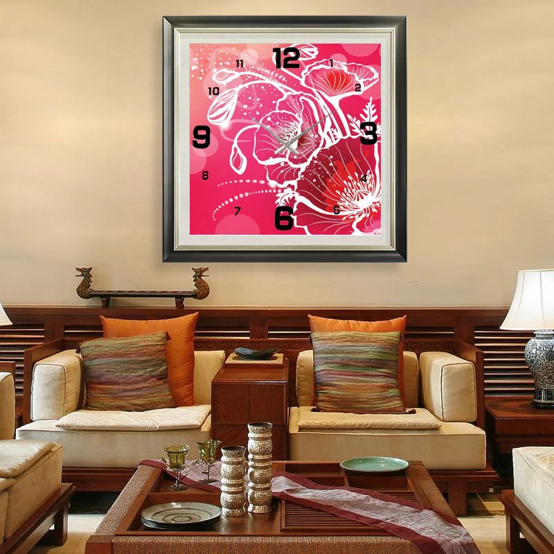 Diy Large Modern Design Decorative Diamond Mosaic 3d Wall Clocks Diamond Embroidery Red Flowers Mosaic Diamond Painting
Diy Large Modern Design Decorative Diamond Mosaic 3d Wall Clocks Diamond Embroidery Red Flowers Mosaic Diamond Painting