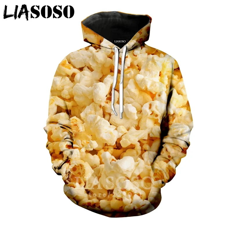 LIASOSO Autumn New Fashion Men Women Sweatshirt 3D Print Food Popcorn Hoodie Long Sleeve Top Hip Hop Harajuku Pullover A244-03
LIASOSO Autumn New Fashion Men Women Sweatshirt 3D Print Food Popcorn Hoodie Long Sleeve Top Hip Hop Harajuku Pullover A244-03