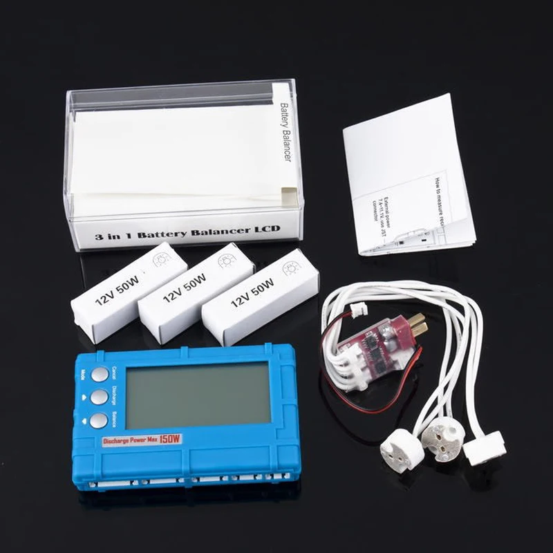 150W 3 in 1 RC 2S-6S Lipo Li-Fe Battery Balancer LCD+Voltage Meter Tester+Discharger
150W 3 in 1 RC 2S-6S Lipo Li-Fe Battery Balancer LCD+Voltage Meter Tester+Discharger