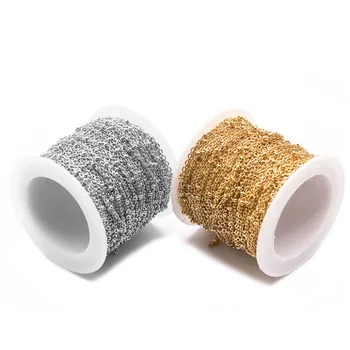 Ckysee 10Yards/Roll 2/3mm Metal Stainless Steel Ball Beads Chain Necklace Gold SilverColor Diy Bulk Rolo Satellite Chain Jewelry 
Ckysee 10Yards/Roll 2/3mm Metal Stainless Steel Ball Beads Chain Necklace Gold SilverColor Diy Bulk Rolo Satellite Chain Jewelry