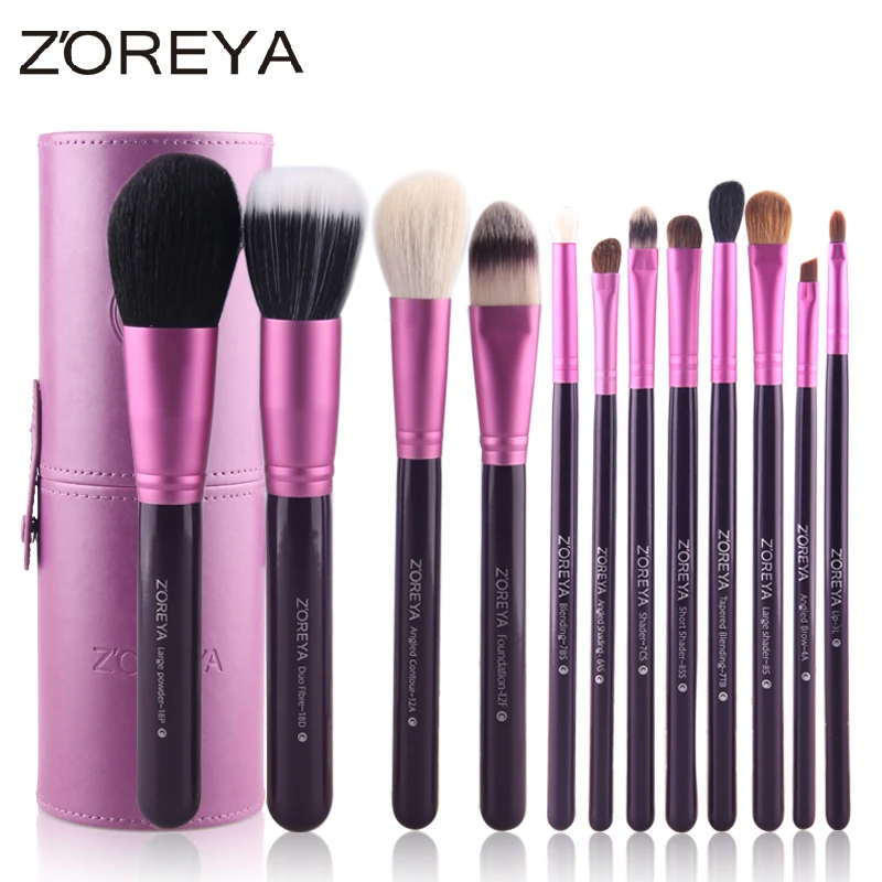 Zoreya Brand Hot Sales 12pcs Natural Goat hair makeup brushes for women Professional Cosmetic tool MakeUp Powder Brush Set
Zoreya Brand Hot Sales 12pcs Natural Goat hair makeup brushes for women Professional Cosmetic tool MakeUp Powder Brush Set