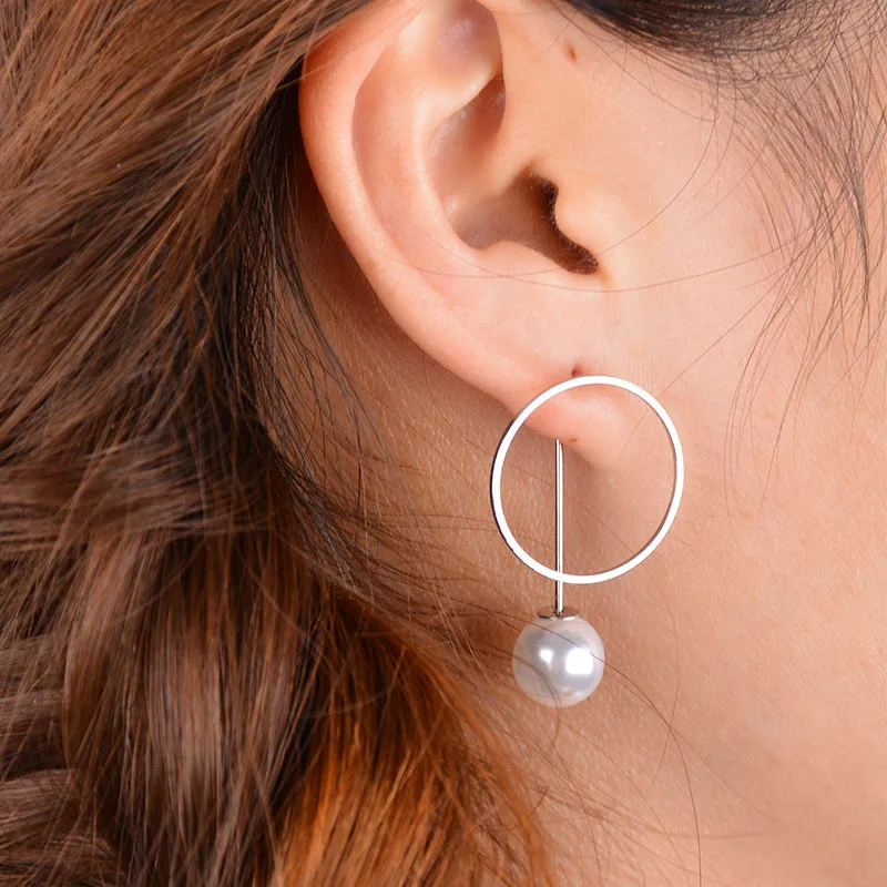 Fashion Front Back Geometric Round with Pearl Stone Earrings Cuff For Women Pearl Pendant Ear Brincos Female Popular Korean Gift
Fashion Front Back Geometric Round with Pearl Stone Earrings Cuff For Women Pearl Pendant Ear Brincos Female Popular Korean Gift