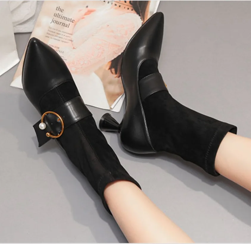elegant ladies pearl buckle botas mujer strange spike high heels ankle boots with sock chelsea boots women stretch botines s423
elegant ladies pearl buckle botas mujer strange spike high heels ankle boots with sock chelsea boots women stretch botines s423