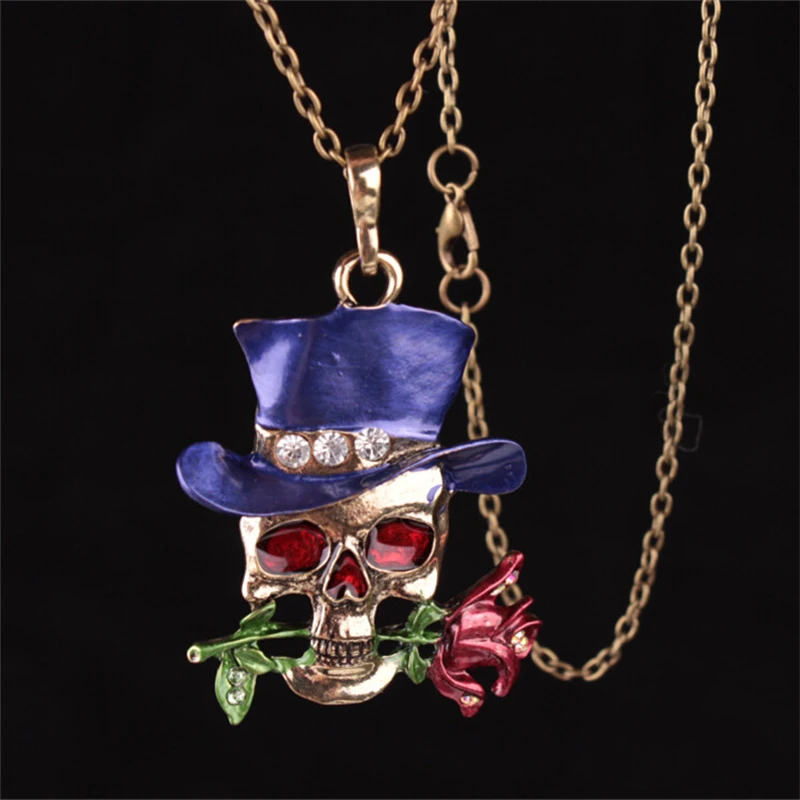 RONGQING 1Pcs/lot Boho Chic European Exaggerated Rose and Skull Necklace Cool Statement Necklace for Women
RONGQING 1Pcs/lot Boho Chic European Exaggerated Rose and Skull Necklace Cool Statement Necklace for Women