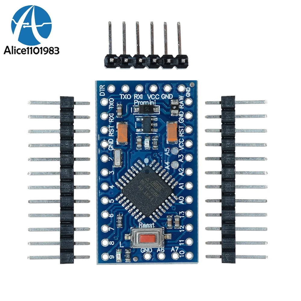 Pro Mini 3.3V 5V 8MHZ 16MHZ Atmega328 Atmega328P Module For Arduino Compatible Nano Serial Board Replace ATmega128
Pro Mini 3.3V 5V 8MHZ 16MHZ Atmega328 Atmega328P Module For Arduino Compatible Nano Serial Board Replace ATmega128