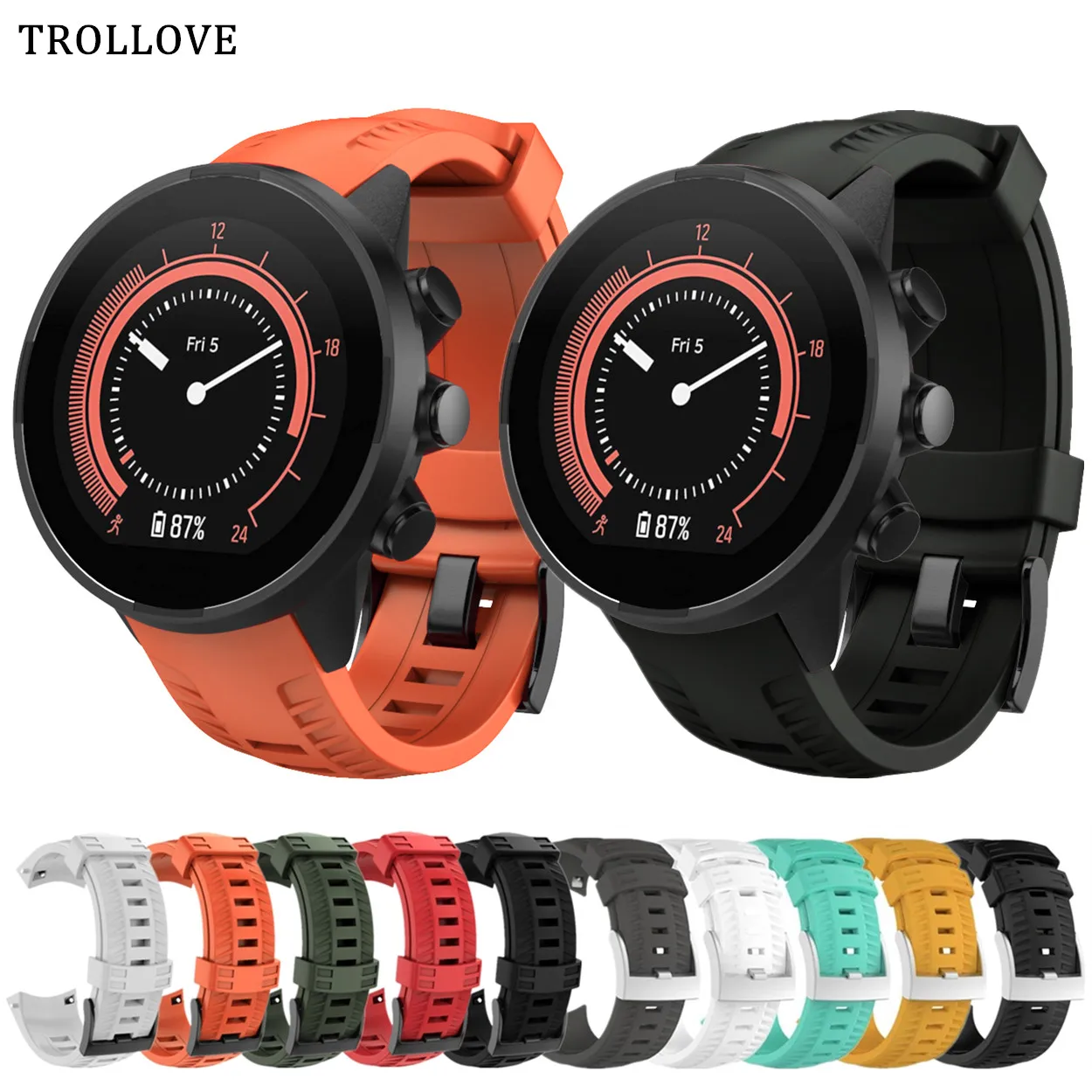 For Suunto 9 / 9 Baro Smart Watch Sport Soft Silicone Replacement Watch Wrist Band Strap Bracelet High Quality Watch Accessories
For Suunto 9 / 9 Baro Smart Watch Sport Soft Silicone Replacement Watch Wrist Band Strap Bracelet High Quality Watch Accessories