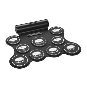 Stereo Digital Electronic Roll Up Drum Kit 9 Silicon Drum Pads Support MIDI Function Built-in Speakers USB Powered for Children
Stereo Digital Electronic Roll Up Drum Kit 9 Silicon Drum Pads Support MIDI Function Built-in Speakers USB Powered for Children