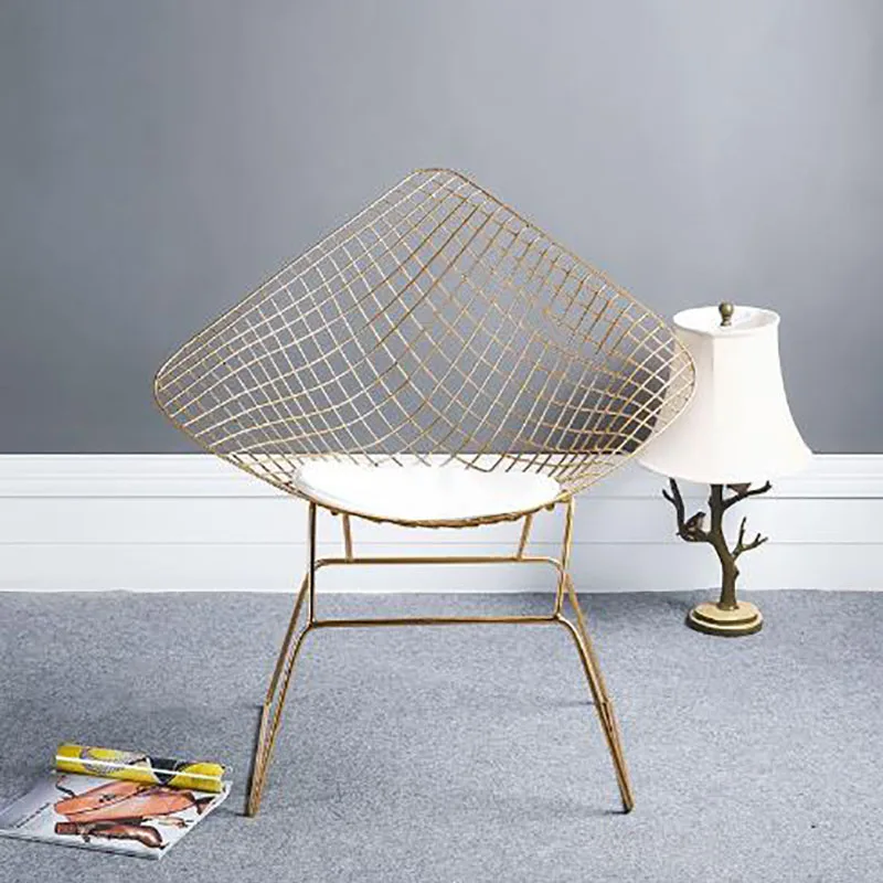 Modern Simple Wire Chair Restaurant Recreational Chair Creative Studio Designer Golden Chair
Modern Simple Wire Chair Restaurant Recreational Chair Creative Studio Designer Golden Chair
