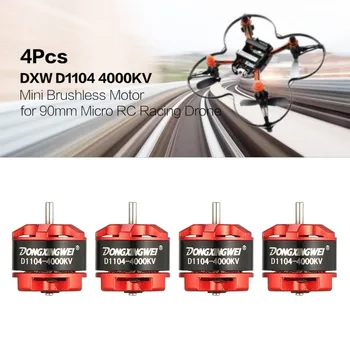 4Pcs DXW D1104 4000KV 1-3S Mini 1.5mm Brushless Motor for 90mm Micro RC Racing Drone Multicopter Quadcopter Aircraft UVA
4Pcs DXW D1104 4000KV 1-3S Mini 1.5mm Brushless Motor for 90mm Micro RC Racing Drone Multicopter Quadcopter Aircraft UVA