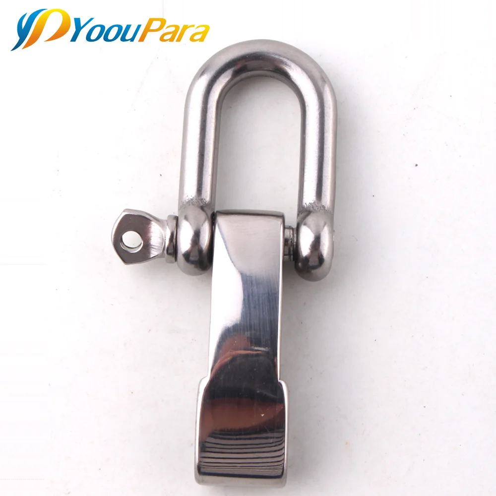 Фото YoouPara Adjustable U Type Buckle Stainless Anchor Shackle Carabiner for Survival Paracord Bracelet Outdoor Climing Rope Buckles | Спорт и