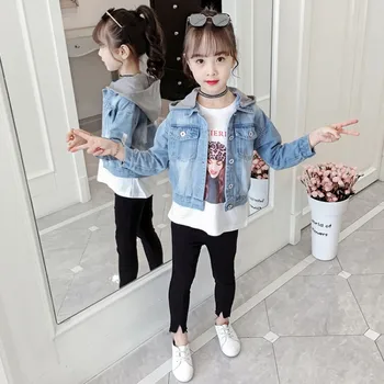 2019 Denim Jackets For girls spring Autumn Trench Children's Clothing 4-13Y Hooded Outerwear Windbreaker Baby Kids Jeans Coats
2019 Denim Jackets For girls spring Autumn Trench Children's Clothing 4-13Y Hooded Outerwear Windbreaker Baby Kids Jeans Coats