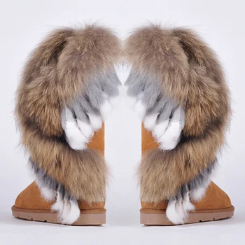 RUIYEE ladies snow boots fashion leather snow boots large size fox fur rabbit hair stitching boots 2018 new women's boots
RUIYEE ladies snow boots fashion leather snow boots large size fox fur rabbit hair stitching boots 2018 new women's boots