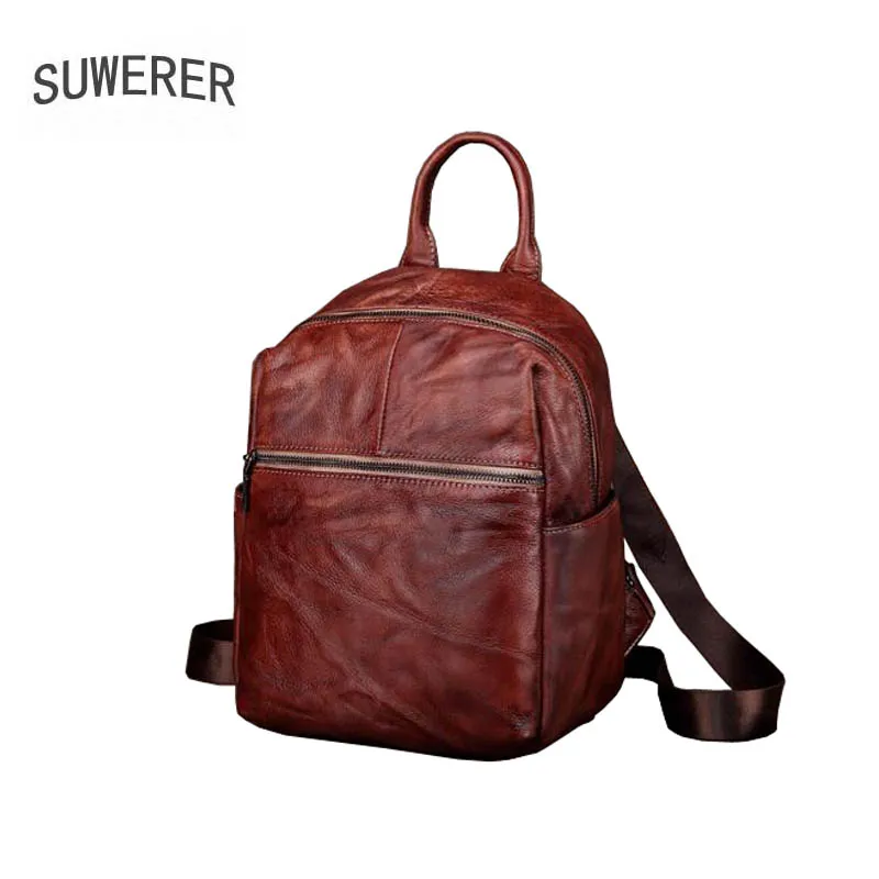 SUWERER 2019 New women Genuine leather bag famou brand real leather women backpack Wild fashion Leisure women Travel bag
SUWERER 2019 New women Genuine leather bag famou brand real leather women backpack Wild fashion Leisure women Travel bag